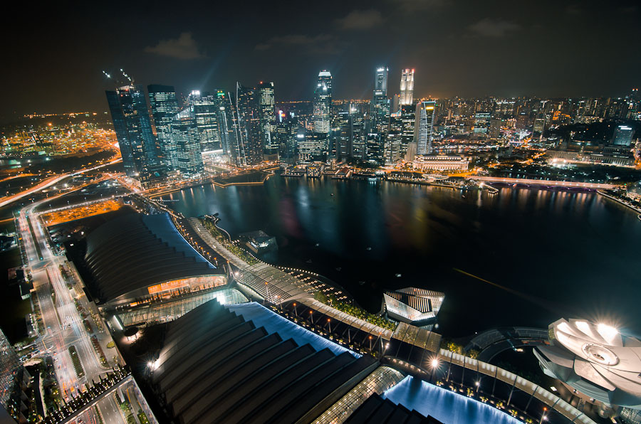 singapur skyline bay sands