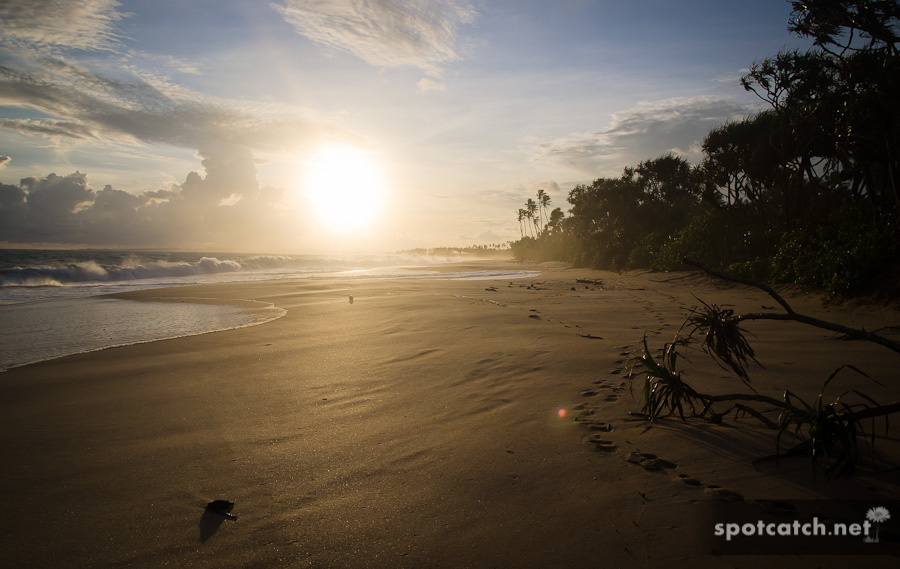 rekawa strand sonnenuntergang wellen